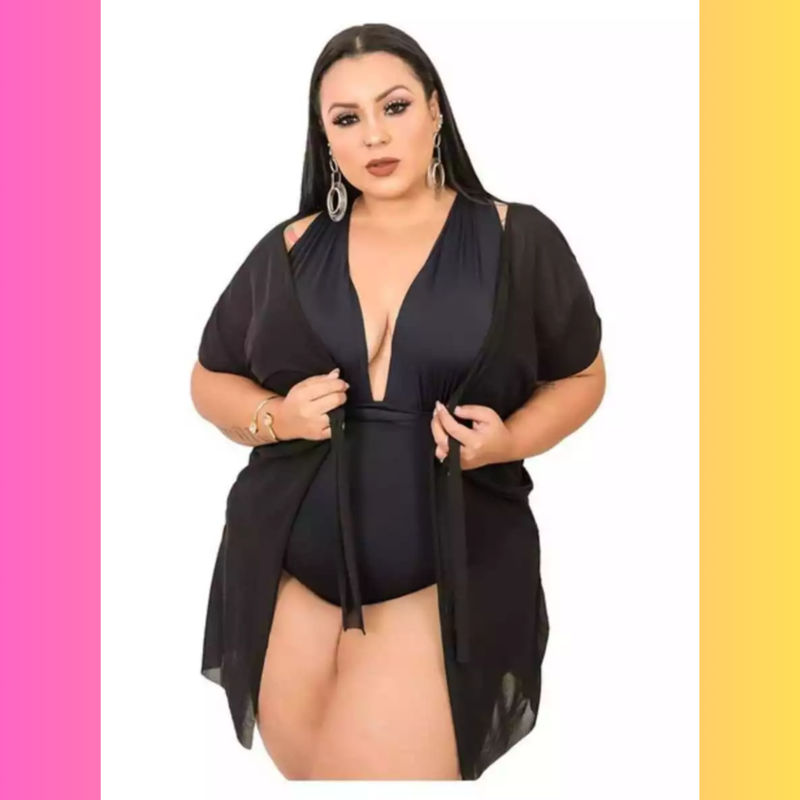 Kimono Plus Size Curto | Moda Feminina Verão 2025