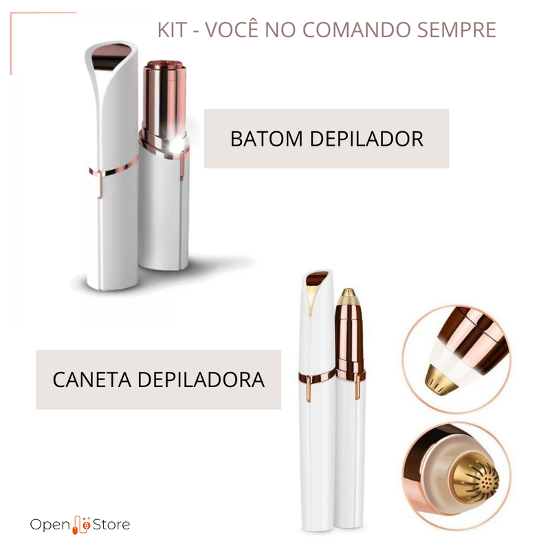 Kit Batom Depilador Buço e Caneta Depilador Sobrancelha