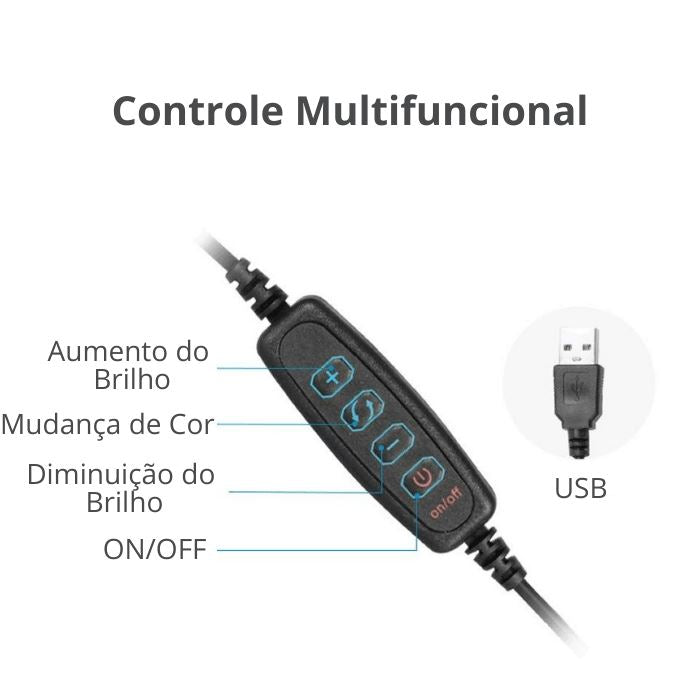 Anel de luz com Tripé em LED